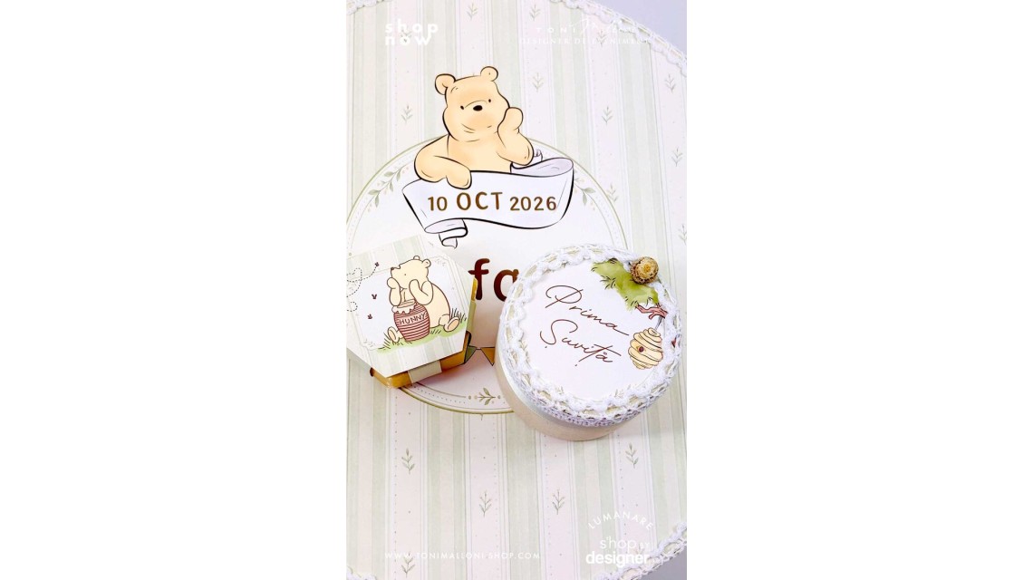 Trusou Botez Băiat Winnie the Pooh Ursulețul Personalizat 6